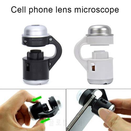 Etmakit Mobile Phone Microscope Telescope Camera Clip Lens 30x Zoom LED Light Photography NK-Shopping
