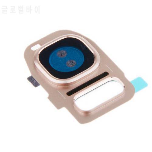 For Samsung Galaxy S7 GT-G930 Back Rear Camera Lens Ring Cover Part With Bezel and Adhesive for samsung S7 EDE G935