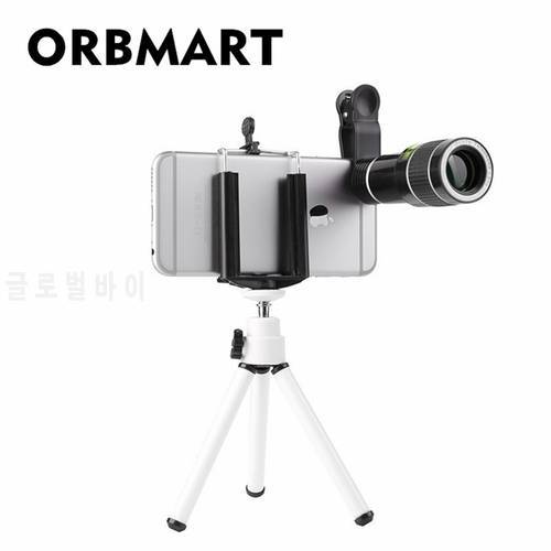 ORBMART Universal Clip Handheld 20X Fixed Focus Telephoto Telescope Smartphone Mobile Phone Lense External Camera Lens