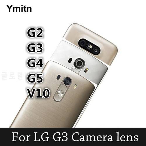 New Ymitn Housing Retail Back Rear Camera lens Camera cover glass with Adhesives For LG G3 D855