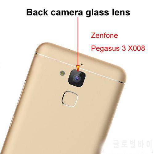 3pcs/lot For Zenfone Pegasus 3 X008 Rear back camera lens glass with sticker replacement parts
