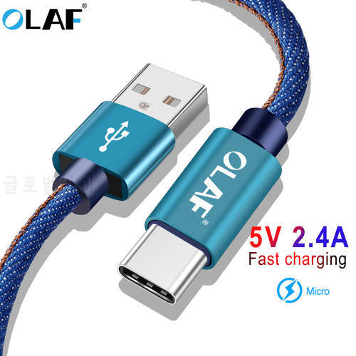 OLAF USB C Cable for Xiaomi Mi 8 USB Type C Cable Fast Charge Data Cable for Samsung Galaxy S9 Note 9 Nintend Switch USB Charger