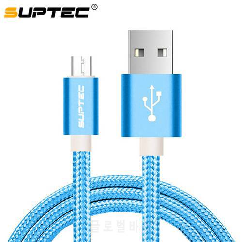 SUPTEC Micro USB Cable 5V 2.4A Nylon Braided Fast Charging Mobile Phone Micro USB Charger Cable for Samsung A7/xiaomi/LG/Huawei
