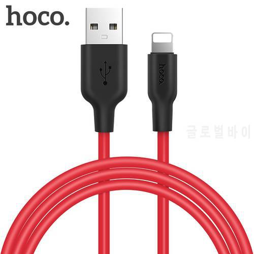 HOCO for iPhone XS Max Lightning to USB Cable Fast Charging USB Data Sync Eco-friendly Silicone Wire for iPhone 6 6s SE 8 7 plus