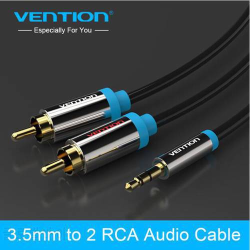 Vention RCA Audio Cable 2RCA Male to 3.5mm Jack to 2 RCA AUX Cable Splitter Cable for Home Theater iPhone Headphone