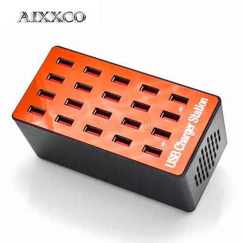 AIXXCO 20-Port 18A 90W Multi USB Charger HUB LED USB Charging Station Dock Universal Mobile Phone Desktop Wall Home Chargers