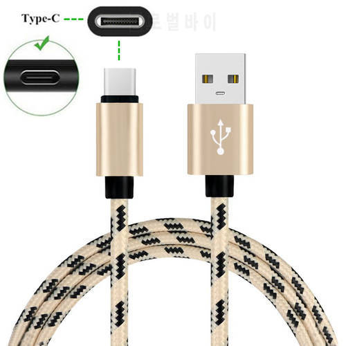 Short Nylon metal Fast Charger Type C USB cable For Samsung A3 A5 2017 Note 9 8 alcatel 7 Idol 5s For Xiaomi Mi 5 6 Honor 8 9 10