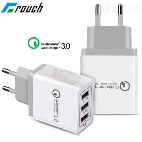 Quick Charge 3.0 QC 3.0 US EU Plug USB Wall Fast Travel Charger for apple iPhone Samsung s8 s9 note8 Nokia 6 X6 7 LG G6 charger