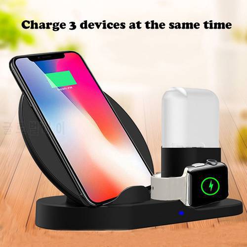 3 in 1 Fast Wireless Charger 7.5W for iphone11 12 pro max Apple Watch 1 2 3 4 5 6+ Airpods Mobile Phone Wireless Charging Stand
