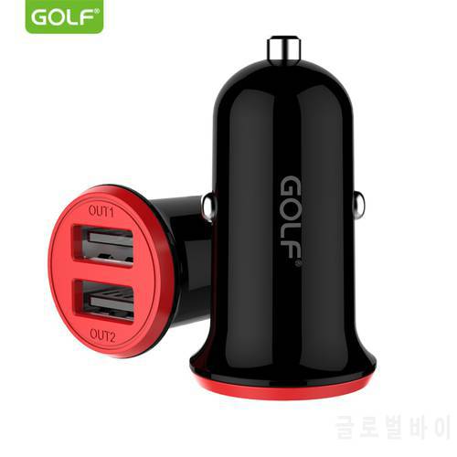 GOLF 2.4A Dual Output USB Car Charger Universal Auto Charging Power Adapter for iPhone Samsung LG Smart Mobile Phone Car Charger