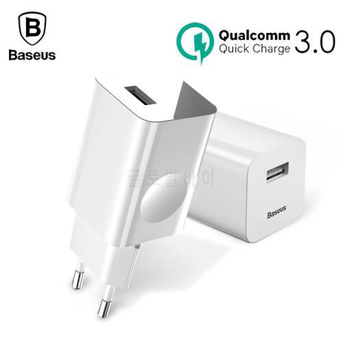 Baseus 24W Quick Charge 3.0 USB Charger AC Adapter For Wireless Charger Travel Mobile Phone Charger for iPhone 12 Samsung S9 S8