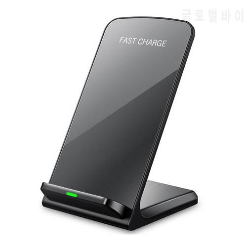 2 Coils Fast Wireless Charger Stand Universal Qi Wireless Charging Stand for IPhone XS 11 12 13 Pro Max Samsung S21 S20 S10 S9 8