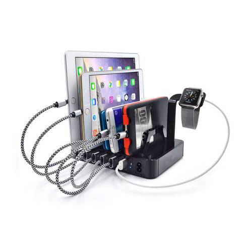 Multifunctional Mobile Phone Stand 6 port USB Charger Smart Quick Charging Station Desktop Holder For iPhone 8 iPad Android