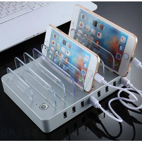Universal 5V usb charger 8 port USB charging dock station multi port stand mobile phone adapter for Iphone 6 7 xiaomi smartphone