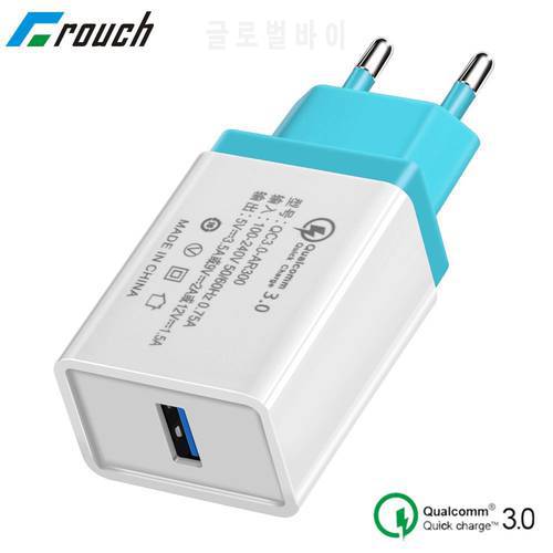 Courch wall Travel USB Charger Quick Charge 3.0 For IPhone X 8 7 Fast Mobile Phone Charger USB Adapter for Samsung Galaxy S8 S7
