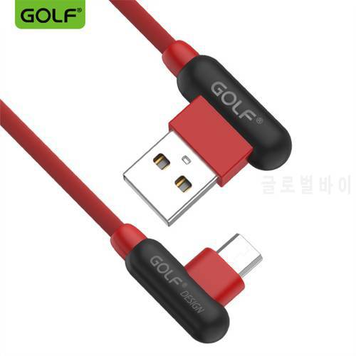 GOLF 90 Degree Right Angle Micro USB Data Sync Charger Cable for Samsung S6 S7 LG G3 G4 Redmi 5 6 6A 7 Phone USB Charging Cables