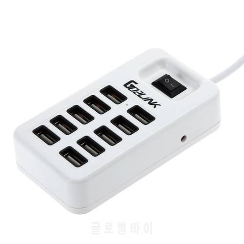 Go2linK High Speed Best Quality Usb 2.0 Hubs 10 Port Power Interface with TF SD
