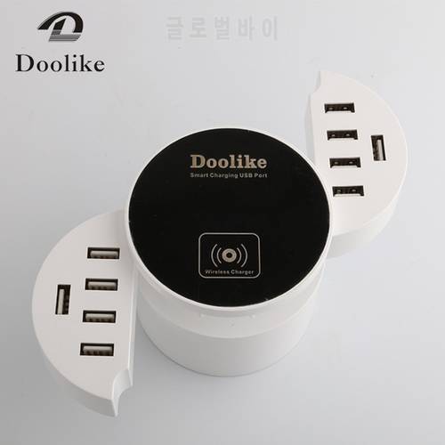 Wireless Charger 10 USB Ports 5V 8.2A Universal Home Cute Mobile Phone Quick Safe Portable Charger Adapter UK EU US PLUG White
