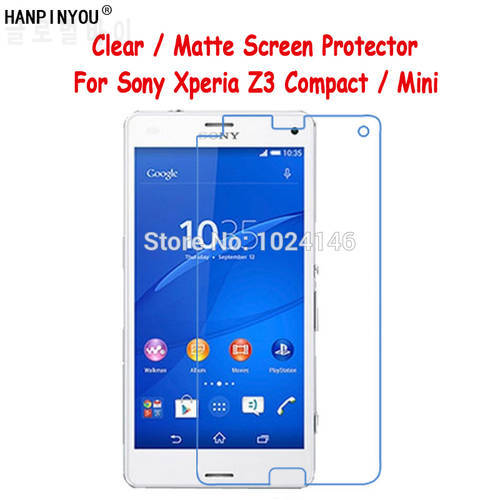 New HD Clear / Anti-Glare Matte Screen Protector For Sony Xperia Z3 Compact / Mini Protective Film Guard With Cleaning Cloth