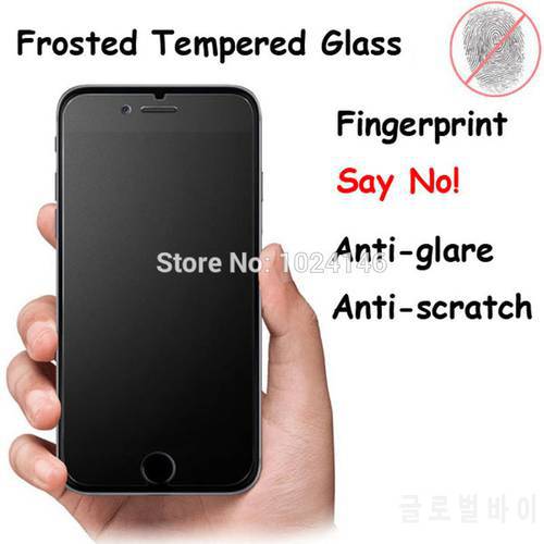 No Fingerprint Premium Matte Tempered Glass Screen Protector For Apple iPhone X 4 4S 5 5S 5C SE 6 6S 7 8 Plus Frosted Film