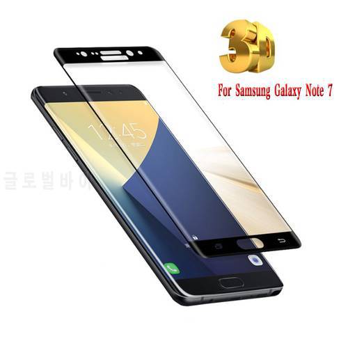 9H 0.2mm 3D Surface Full Screen Protectors Explosion-proof Tempered glass Film for Samsung Galaxy Note 7 Guard pelicula de vidro