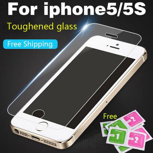2Pcs Protective glass for iPhone 13 12mini 11 12Pro Max XS XR X 4S 5 5S SE2020 6 6S 7 8Plus Tempered Glass Screen Protector Film