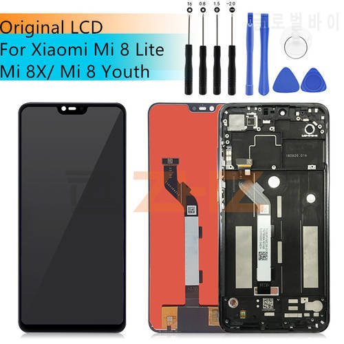 For Xiaomi Mi 8 Lite Lcd Display Touch Screen Digitizer Assembly With Frame For Mi 8 Lite Display Replacement Repair Parts