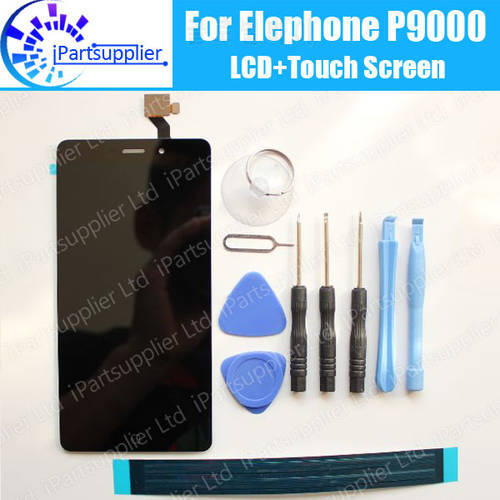 Elephone P9000 LCD Display+Touch Screen 100% Original LCD Digitizer Glass Panel Replacement For Elephone P9000 +tools+adhesive