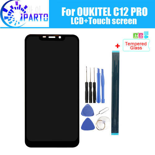 OUKITEL C12 LCD Display+Touch Screen 100% Original Tested LCD Digitizer Glass Panel Replacement For OUKITEL C12 PRO/C12 PLUS