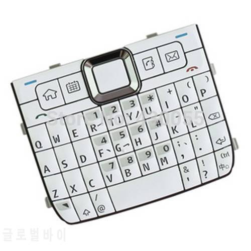 White Color New Housing Home Function Main Keypads Keyboards Buttons Cover Case For Nokia E71 , Free Shipping