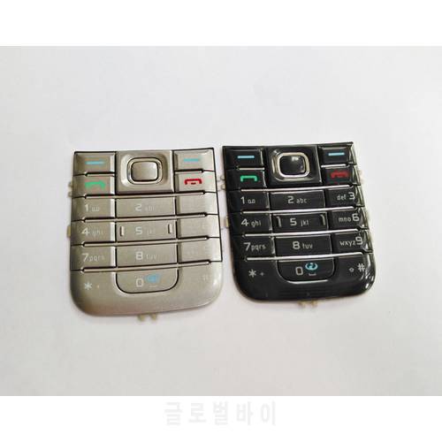 Black/Silver Color New Ymitn Housing Cover Case digital Keyboards Keypads Buttons for Nokia 6233, Free Shipping