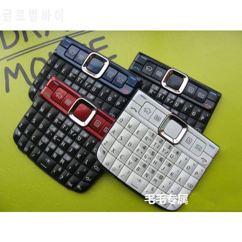 Black/White/Blue/Red 100% New Ymitn Housing Cover Case Keyboards Keypads For Nokia E63