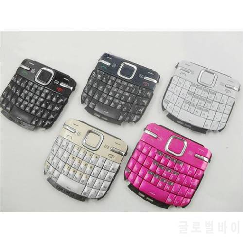 Black/Blue/Gold/Red/White New Ymitn Mobile Phone Housing Cover Case Keypads Keyboards Buttons For Nokia C3 C3-00 C3 00