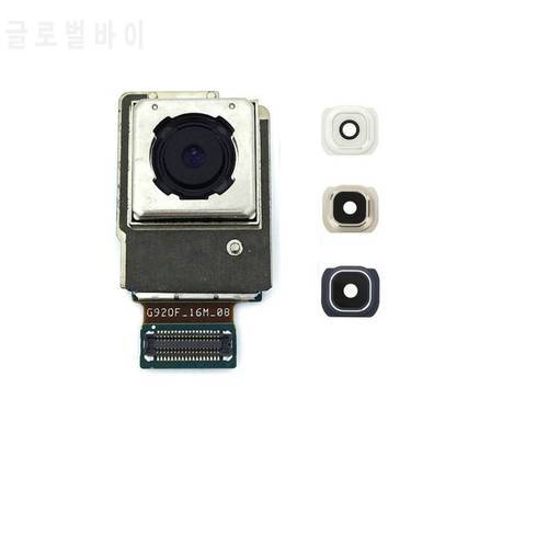 For Samsung Galaxy S6 SM-G920F Back Rear Camera Module With Camera Lens Blue White Gold Color
