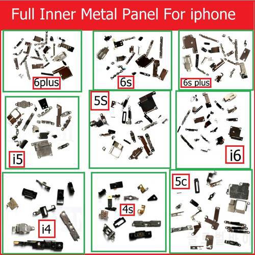 Full body inner Small Metal iron parts For iPhone 4 4s 5 5c 5s 6 6s plus Small holder bracket shield plate set kit phone parts