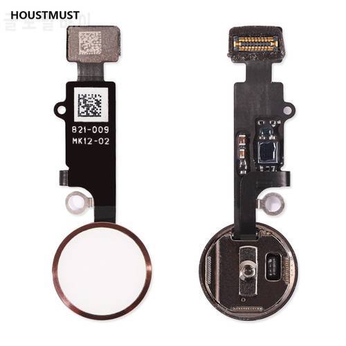 MHCAZT brand 1 pcs Home Button with Flex Cable for iPhone 7 7 PLUS Black/White/Gold Home Flex Assembly