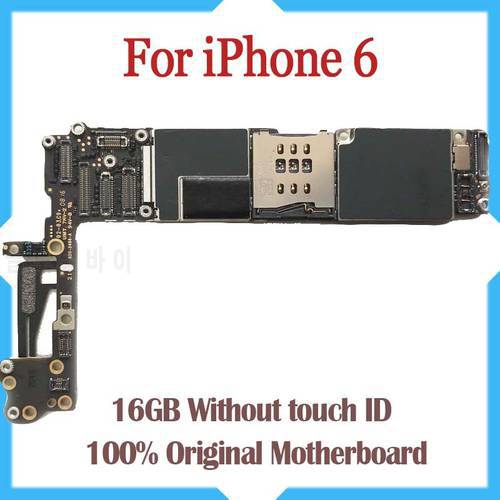 Tested Good Working Original Factory Unlocked 16GB Motherboard for iPhone 6 4.7inch mainboard Without Touch ID Free Shipping