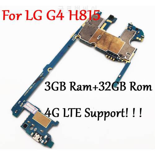 Tested Full Work Original Unlock Mainboard For LG G4 H815 Global Firmware Motherboard Circuit Electronic panel Android OS System