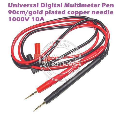 1set Universal 1000v 10A 90cm Special Ultra Thin Tip Extra-Fine Gold-Plated Copper Needle Multimeter Pen