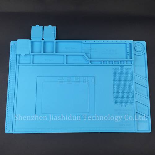 S-160 45x30cm Heat Insulation Silicone Pad Desk Mat Maintenance Platform For BGA Soldering Repair Station With Magnetic Section