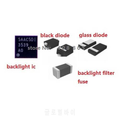 10set/lot backlight kit for iPhone 7 i7 7plus backlight IC chip diode filters/ fuses full kit for dim no backlight fix part