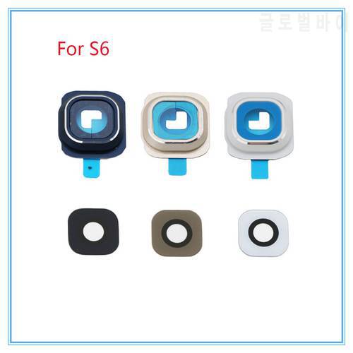 Original New Camera Glass Lens Cover With Frame Holder Replacement for Samsung Galaxy S6 S6 edge S6 edge Plus Gold White Blue