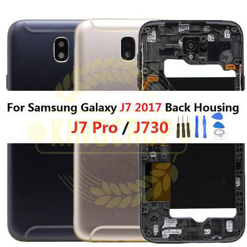 dark blue Free shipping J730 Battery Back Cover HH For Samsung Galaxy J7 2017 J7 Pro J730 Battery Rear Door Housing Cover Case