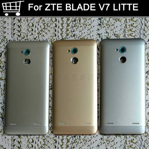 With LOGO Battery Back Cover Power volume on off button For ZTE Blade V7 V 7 Lite Housing Door Case Without back camera glass