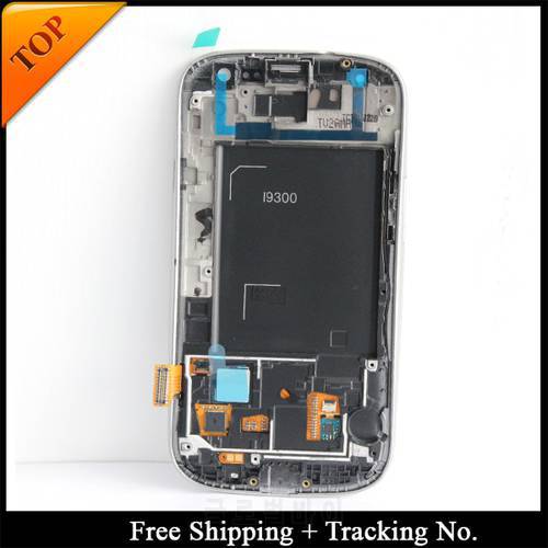 100% tested Super AMOLED For Samsung S3 I9300 LCD Display For S3 NEO I9301 LCD Screen Touch Digitizer Assembly with frame