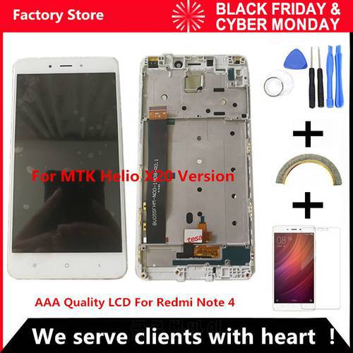 Q&Y QYJOY AAA LCD+Frame For Xiaomi Redmi Note 4 LCD Display With Soft-Key Backlight Screen For Redmi Note 4 Digiziter Aseembly