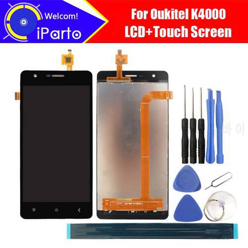 5.0 inch Oukitel K4000 LCD Display+Touch Screen Digitizer 100% Tested New LCD Screen Glass Panel Assembly For K4000 (2 touch)