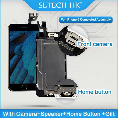AAA+++ For iPhone 6 6S PLUS LCD Full Assembly With Camera Home Button Touch Screen For iPhone 5S Display Replacement Completed