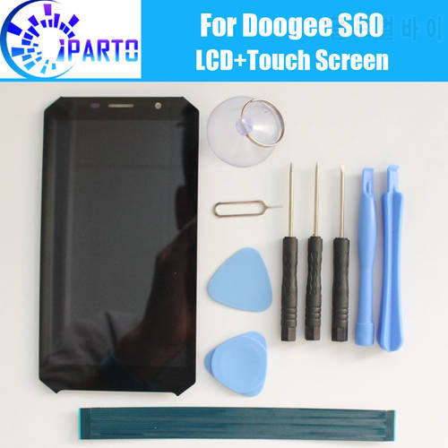 Doogee S60 LCD Display+Touch Screen 100% Original Tested LCD Digitizer Glass Panel Replacement For Doogee S60