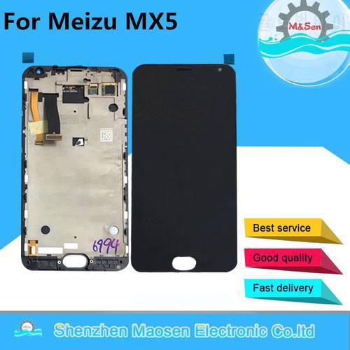 5.5&39&39 Original M&Sen For Meizu MX5 MX 5 LCD Display Screen With Frame+Touch Panel Digitizer For Meizu MX5 Display Frame Assembly